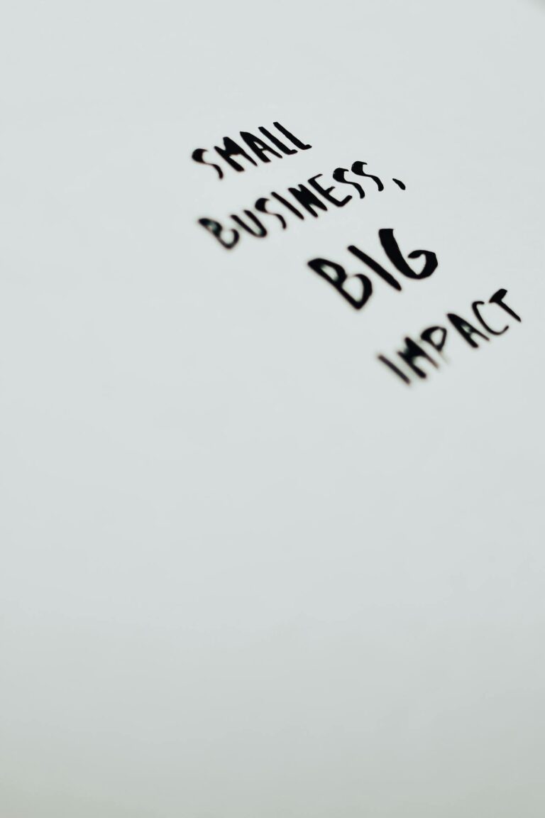 A motivational quote highlighting the impact of small businesses on a minimalist background.